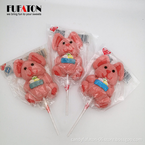 Funny Cartoon animal frog shape marshmallow lollipop candy